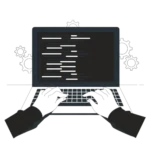 hands working in laptop digital marketing freelancer in coimbatore