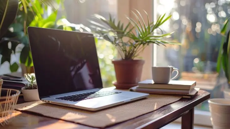 blog image of laptop with peaceful surrounding digital marketing freelancer in coimbatore